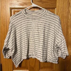 Striped Gray Women's Top